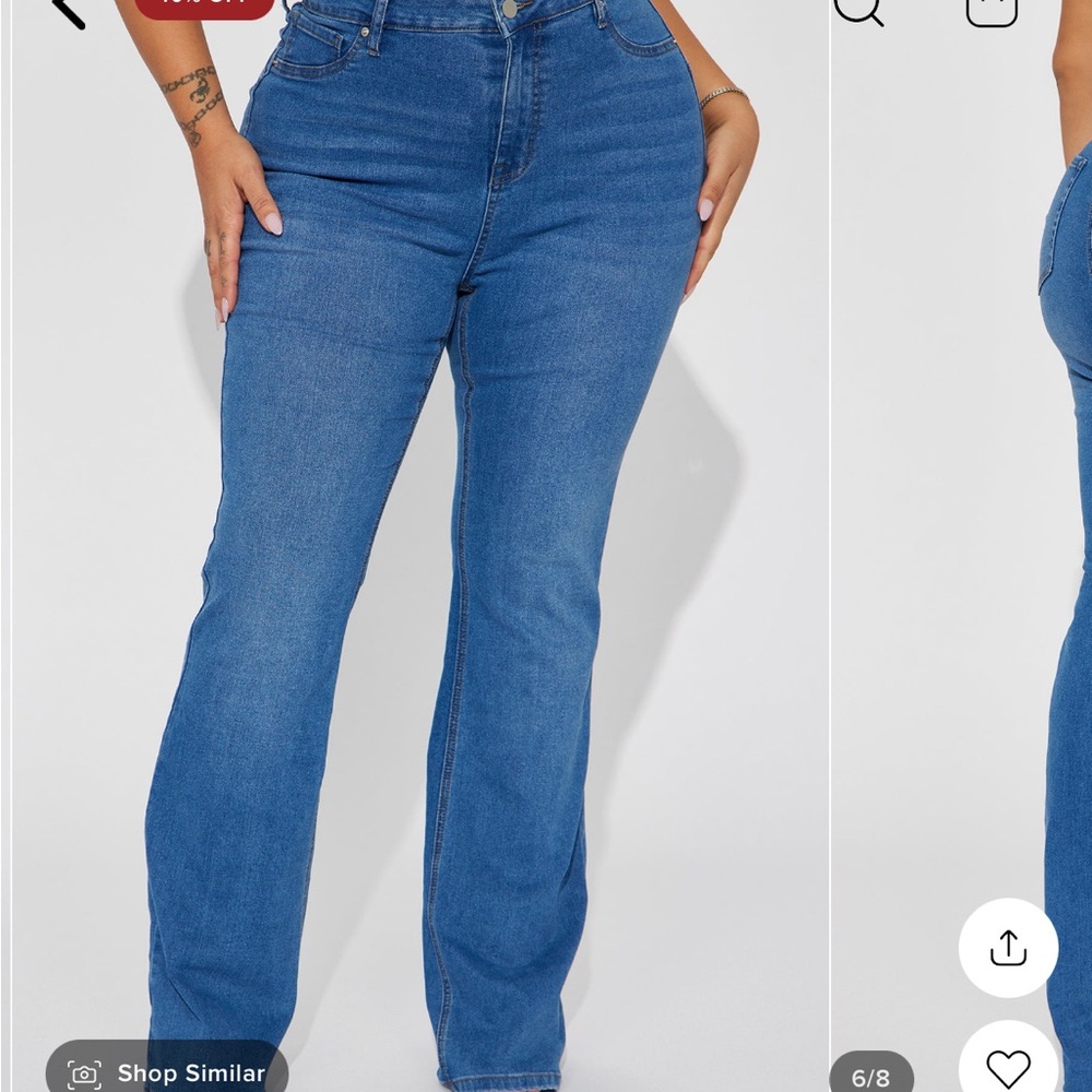 Fashion Nova Bootcut Jeans - Medium Wash Size 14
